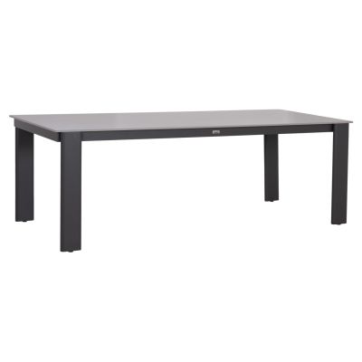 DINING TABLE PUNDER HM6483.01 ALUMINUM IN GREY--SINTERED STONE TOP 220x100x76Hcm.