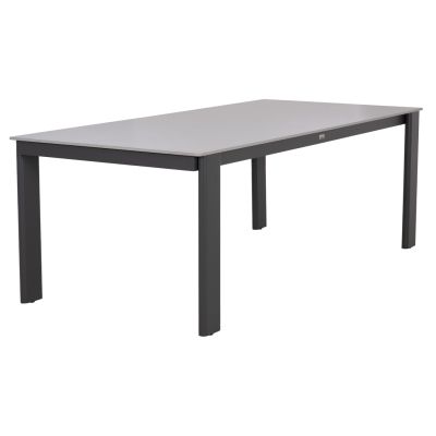 DINING TABLE PUNDER HM6483.01 ALUMINUM IN GREY--SINTERED STONE TOP 220x100x76Hcm.