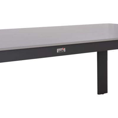 DINING TABLE PUNDER HM6483.01 ALUMINUM IN GREY--SINTERED STONE TOP 220x100x76Hcm.