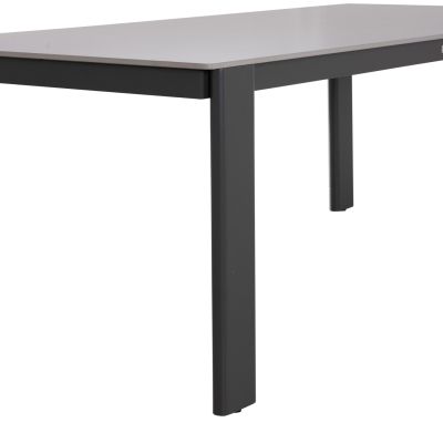 DINING TABLE PUNDER HM6483.01 ALUMINUM IN GREY--SINTERED STONE TOP 220x100x76Hcm.