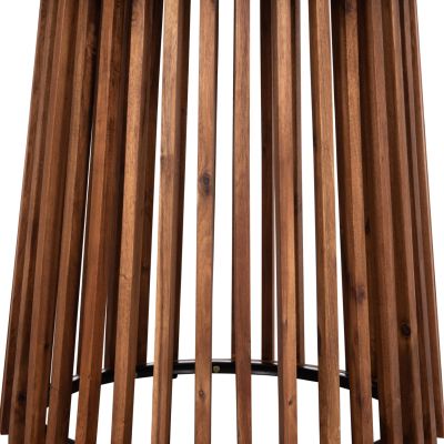 OUTDOOR ROUND DINING TABLE CRISTOBAL HM6235 ACACIA WOOD-CEMENT TOP Φ120x77Hcm.