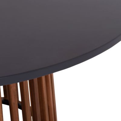 OUTDOOR ROUND DINING TABLE CRISTOBAL HM6235 ACACIA WOOD-CEMENT TOP Φ120x77Hcm.