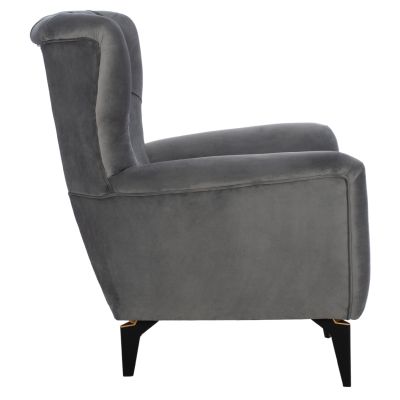 HM9217.20 bergere, chesterfield-style, grey velvet, 87x88x100