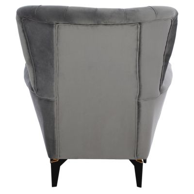 HM9217.20 bergere, chesterfield-style, grey velvet, 87x88x100