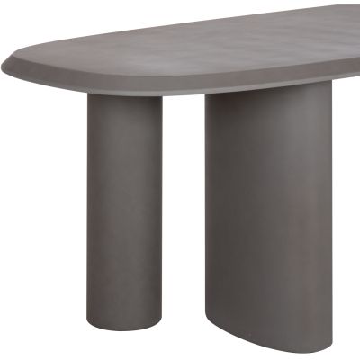 DINING TABLE OVAL GLEN HM6598.01 FIBER CEMENT IN GREY 260x95x75Hcm