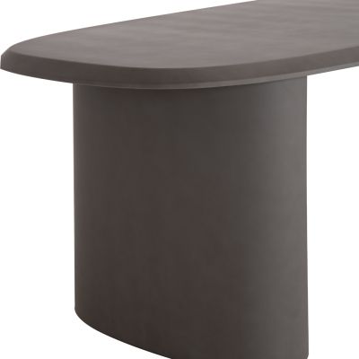 DINING TABLE OVAL GLEN HM6598.01 FIBER CEMENT IN GREY 260x95x75Hcm