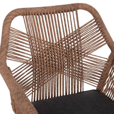OUTDOOR DINING SET 7PCS TOPIN HM10825.01 ALUMINUM IN WHITE--POLYWOOD--P.E.RATTAN
