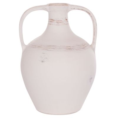 Декоративна ваза (амфора) Feax-бяло – 35x35x48 см (в).