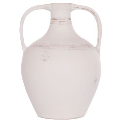 Декоративна ваза (амфора) Feax-бяло – 35x35x48 см (в).