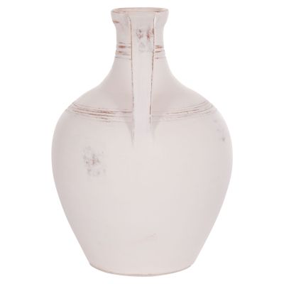 Декоративна ваза (амфора) Feax-бяло – 35x35x48 см (в).