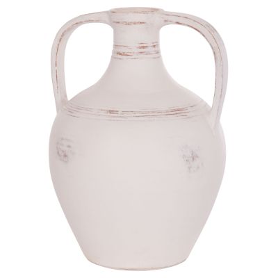 Декоративна ваза (амфора) Feax-бяло – 35x35x48 см (в).
