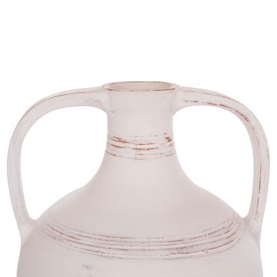 Декоративна ваза (амфора) Feax-бяло – 35x35x48 см (в).