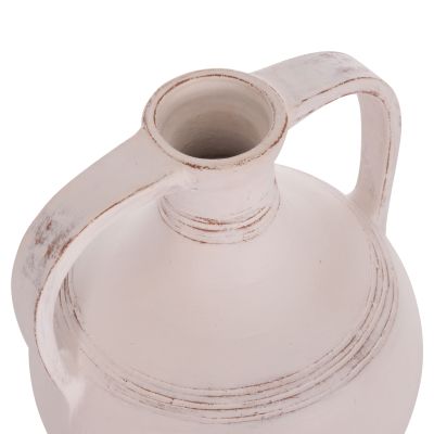 Декоративна ваза (амфора) Feax-бяло – 35x35x48 см (в).