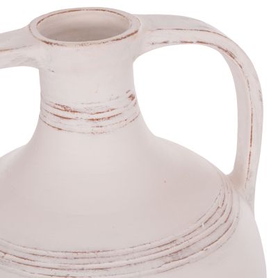 Декоративна ваза (амфора) Feax-бяло – 35x35x48 см (в).