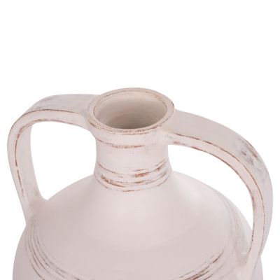 Декоративна ваза (амфора) Feax-бяло – 35x35x48 см (в).