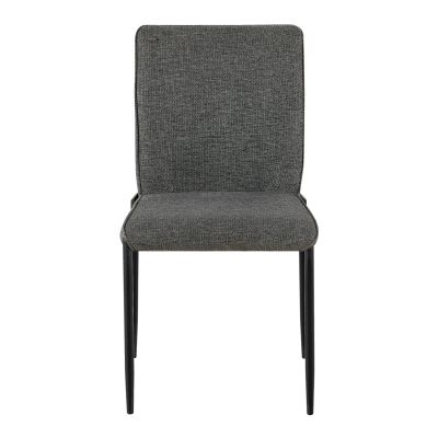 DINING CHAIR BRETO HM18468.01 GREY FABRIC--METAL LEGS IN BLACK 58x46x88Hcm.
