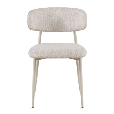 DINING CHAIR KIMO HM18459.04 BEIGE FABRIC--METAL LEGS IN CREAM BEIGE 47x48x78Hcm.