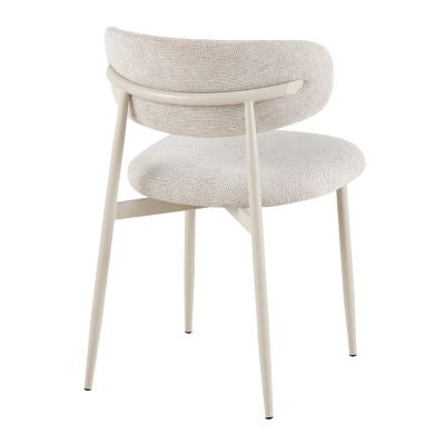 DINING CHAIR KIMO HM18459.04 BEIGE FABRIC--METAL LEGS IN CREAM BEIGE 47x48x78Hcm.