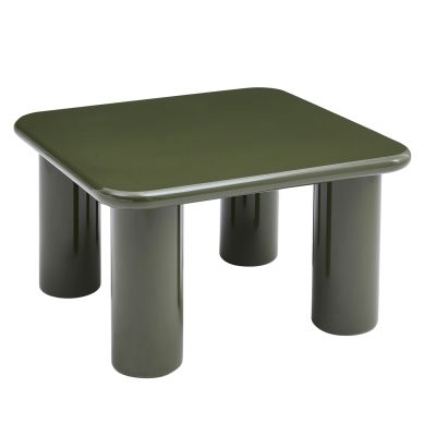COFFEE TABLE SOLNA HM18453.07 MDF IN GLOSSY OLIVE GREEN 80x80x45Hcm.