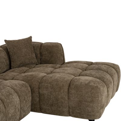 CORNER SOFA (RIGHT) LYKKE HM3326.03R GREEN FABRIC 280x89-165(chaise)x70Hcm.