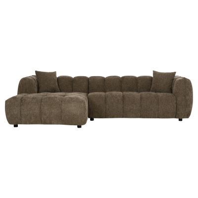 CORNER SOFA (LEFT) LYKKE HM3326.03L GREEN FABRIC 280x83-160(chaise)x80Hcm.