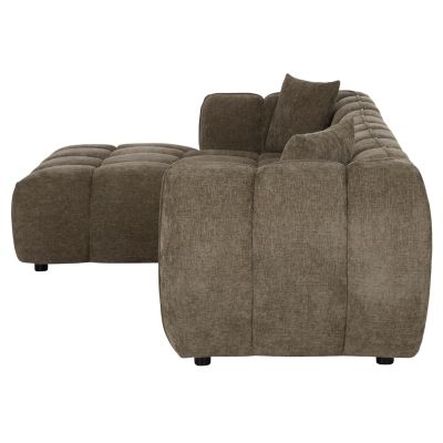 CORNER SOFA (LEFT) LYKKE HM3326.03L GREEN FABRIC 280x83-160(chaise)x80Hcm.