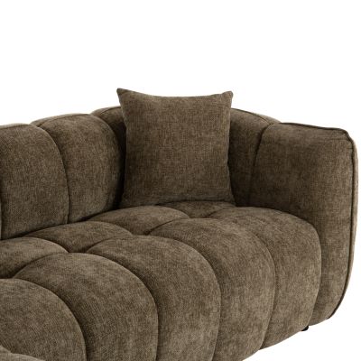 CORNER SOFA (LEFT) LYKKE HM3326.03L GREEN FABRIC 280x83-160(chaise)x80Hcm.
