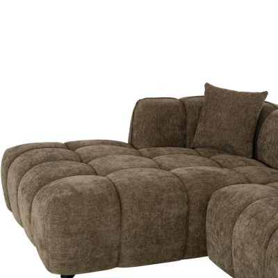 CORNER SOFA (LEFT) LYKKE HM3326.03L GREEN FABRIC 280x83-160(chaise)x80Hcm.