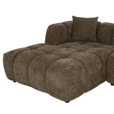 CORNER SOFA (LEFT) LYKKE HM3326.03L GREEN FABRIC 280x83-160(chaise)x80Hcm.