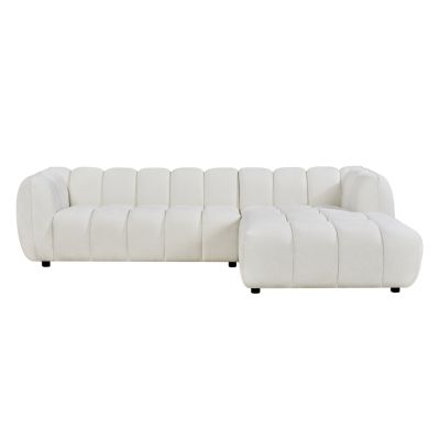 CORNER SOFA (RIGHT) LYKKE HM3326.02R ECRU FABRIC 280x89-165(chaise)x70Hcm.