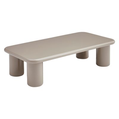 COFFEE TABLE SOLNA HM18454.05 MDF IN GLOSSY TAUPE 120x60x31Hcm.