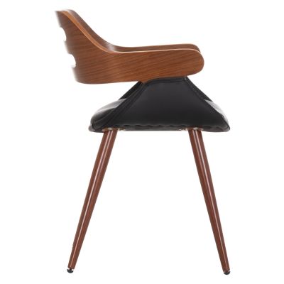 Conference Armchair SUPERIOR PRO HM8491.01 Walnut-Black PU 50x53x76Hcm
