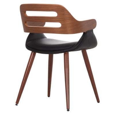 Conference Armchair SUPERIOR PRO HM8491.01 Walnut-Black PU 50x53x76Hcm