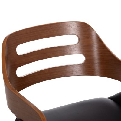 Conference Armchair SUPERIOR PRO HM8491.01 Walnut-Black PU 50x53x76Hcm