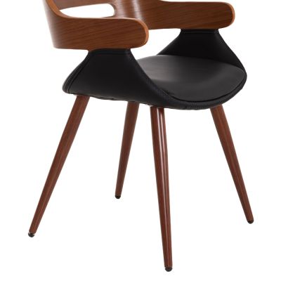 Conference Armchair SUPERIOR PRO HM8491.01 Walnut-Black PU 50x53x76Hcm