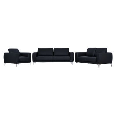 Set sofa 3 pieces Kenzie with Black PU HM10329.02