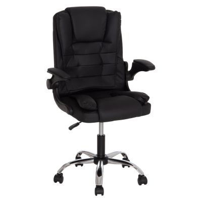 OFFICE CHAIR CANAN HM1201.11 BLACK PVC--CHROME BASE 63x62x93-101Hcm.