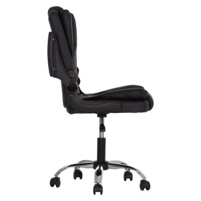 OFFICE CHAIR CANAN HM1201.11 BLACK PVC--CHROME BASE 63x62x93-101Hcm.