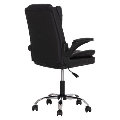 OFFICE CHAIR CANAN HM1201.11 BLACK PVC--CHROME BASE 63x62x93-101Hcm.
