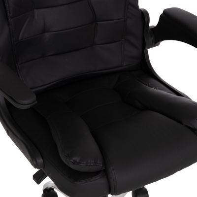 OFFICE CHAIR CANAN HM1201.11 BLACK PVC--CHROME BASE 63x62x93-101Hcm.