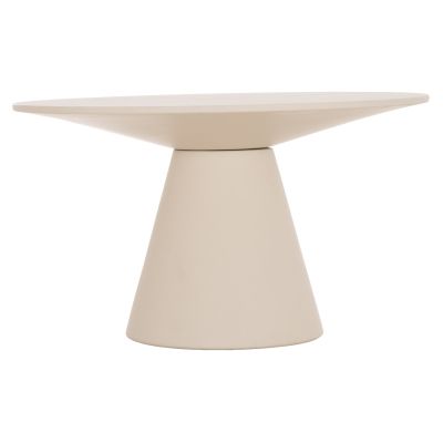 ROUND DINING TABLE RAIKO HM6573.02 BEIGE FIBER CEMENT Φ130x75Hcm