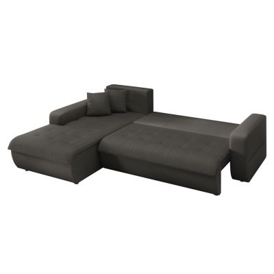 CORNER SOFABED LEFT KANSO HM3338.01L GREY FABRIC 244x188x80Hcm.