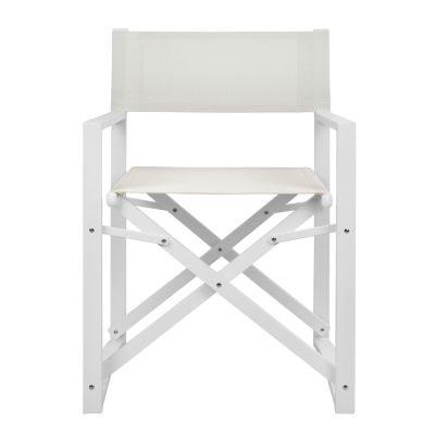 DIRECTOR'S CHAIR ALUMINUM DUPRE HM5094.02 WHITE COLOR 57x48,5x85.5Hcm.