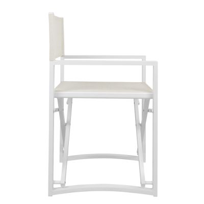 DIRECTOR'S CHAIR ALUMINUM DUPRE HM5094.02 WHITE COLOR 57x48,5x85.5Hcm.