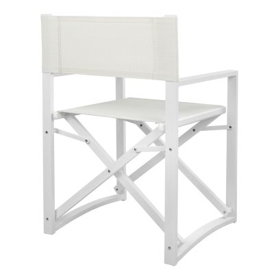 DIRECTOR'S CHAIR ALUMINUM DUPRE HM5094.02 WHITE COLOR 57x48,5x85.5Hcm.