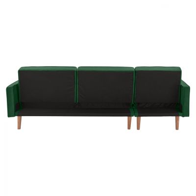 REVERSIBLE CORNER SOFA-BED TALIA HM3153.03 VELVET IN GREEN 267x153x85cm