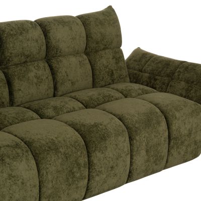 SOFABED MELU HM3314.03 GREEN FABRIC--POCKET SPRINGS SEAT 245x90x85Hcm.