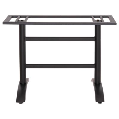 BASE FOR TABLE HM468.11 ALUMINUM DOUBLE IN MATTE BLACK WITH HEIGHT ADJUSTERS 100Χ40Χ73Hcm.