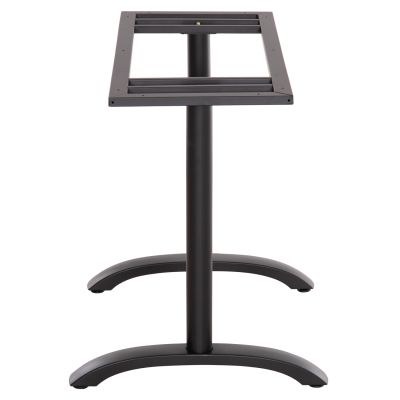 BASE FOR TABLE HM468.11 ALUMINUM DOUBLE IN MATTE BLACK WITH HEIGHT ADJUSTERS 100Χ40Χ73Hcm.