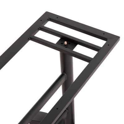 BASE FOR TABLE HM468.11 ALUMINUM DOUBLE IN MATTE BLACK WITH HEIGHT ADJUSTERS 100Χ40Χ73Hcm.